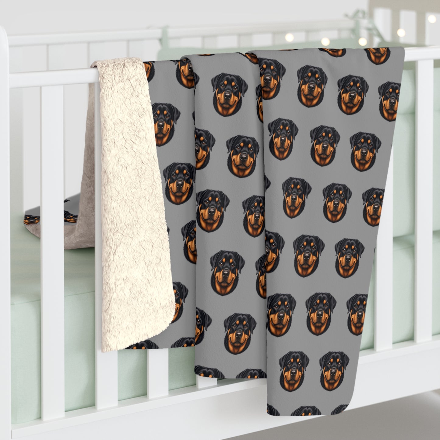 Grey Rottweiler Blanket | Dog Lover Gift