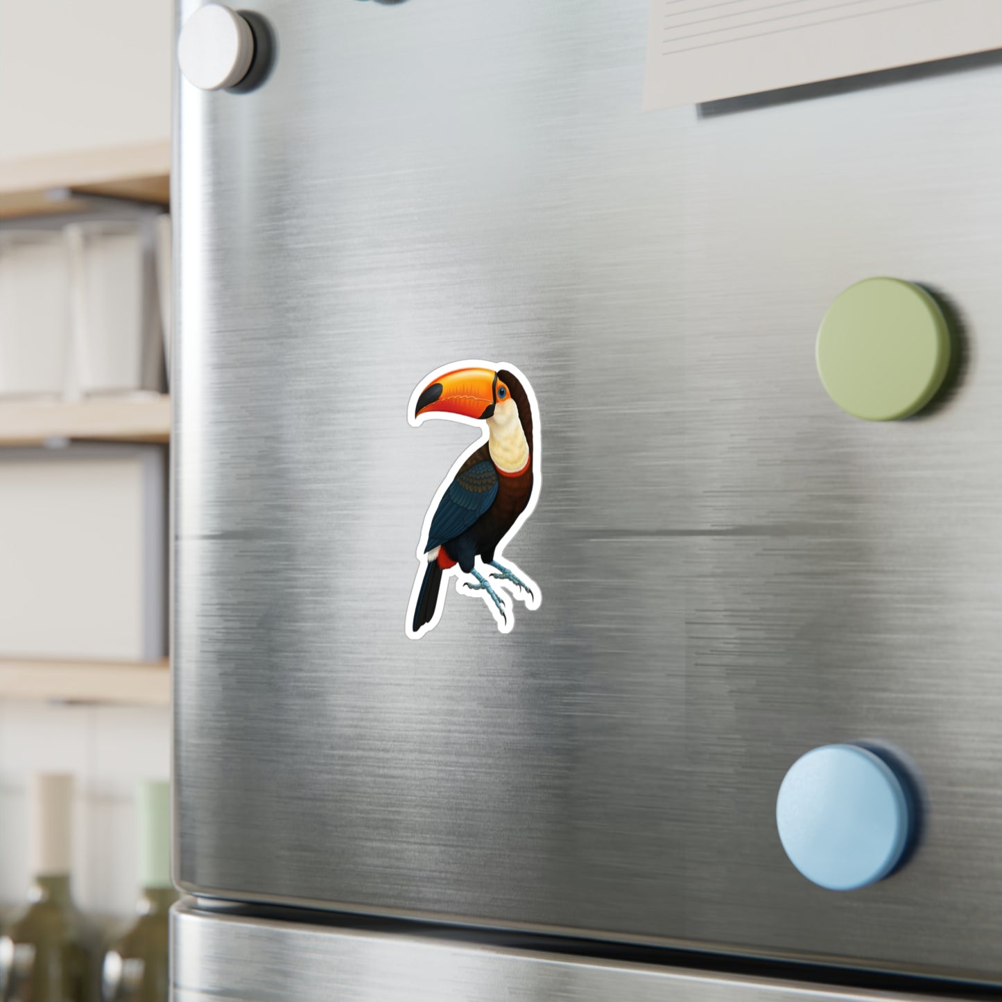 Toucan Sticker, Tropical Decal, Bird Vinyl Sticker, Nature Laptop Decal, Car Decal, Water Bottle Sticker
