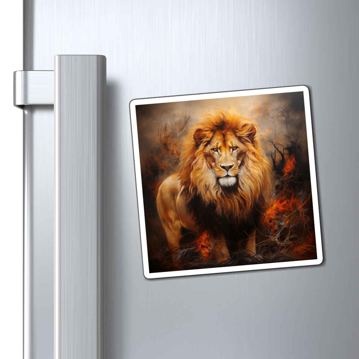 Lion Art Magnet (Square)