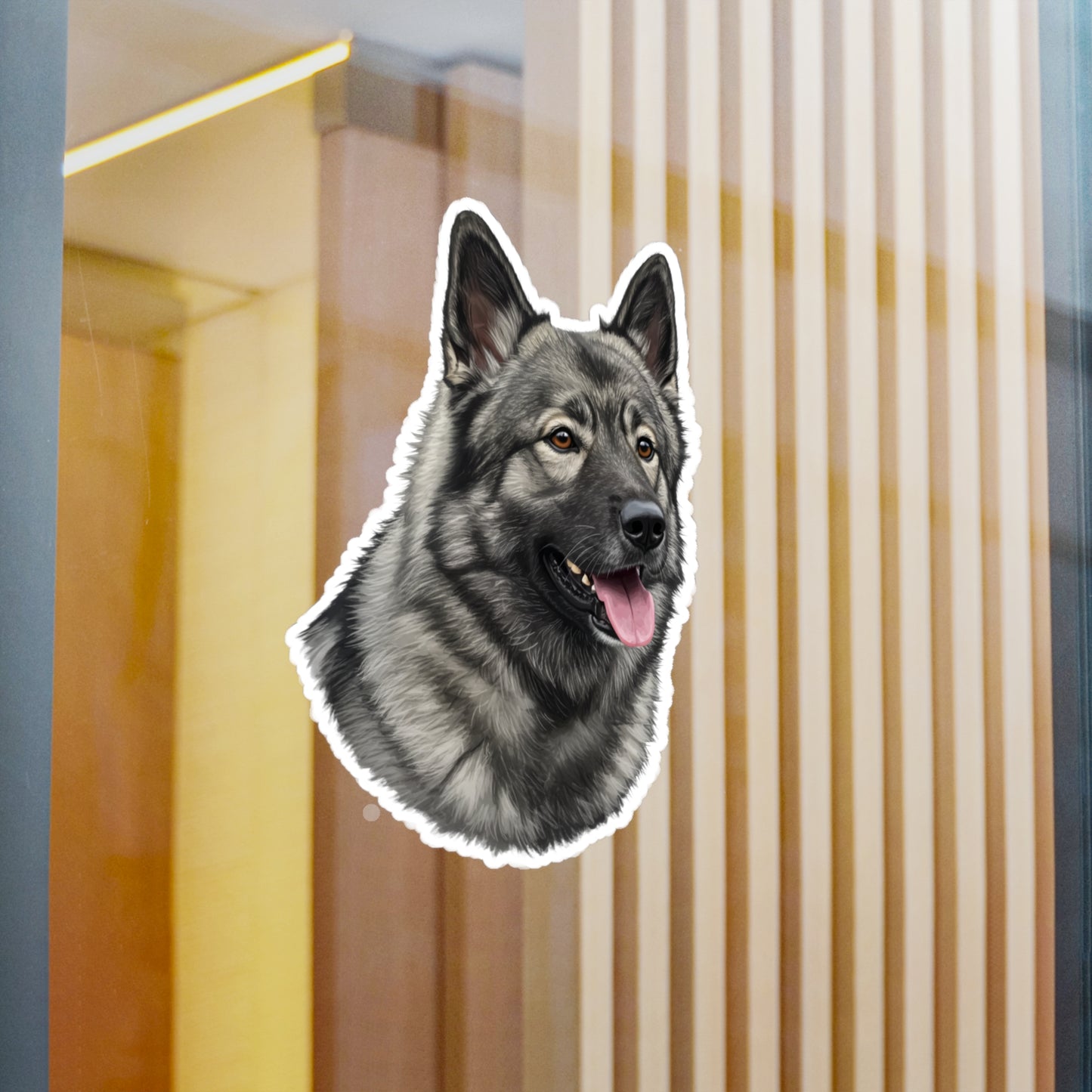 Norwegian Elkhound Vinyl Decal, Sticker for Dog Lovers, Pet Owner Gift, Car Decals, Laptop Stickers, Animal Lover Gift,