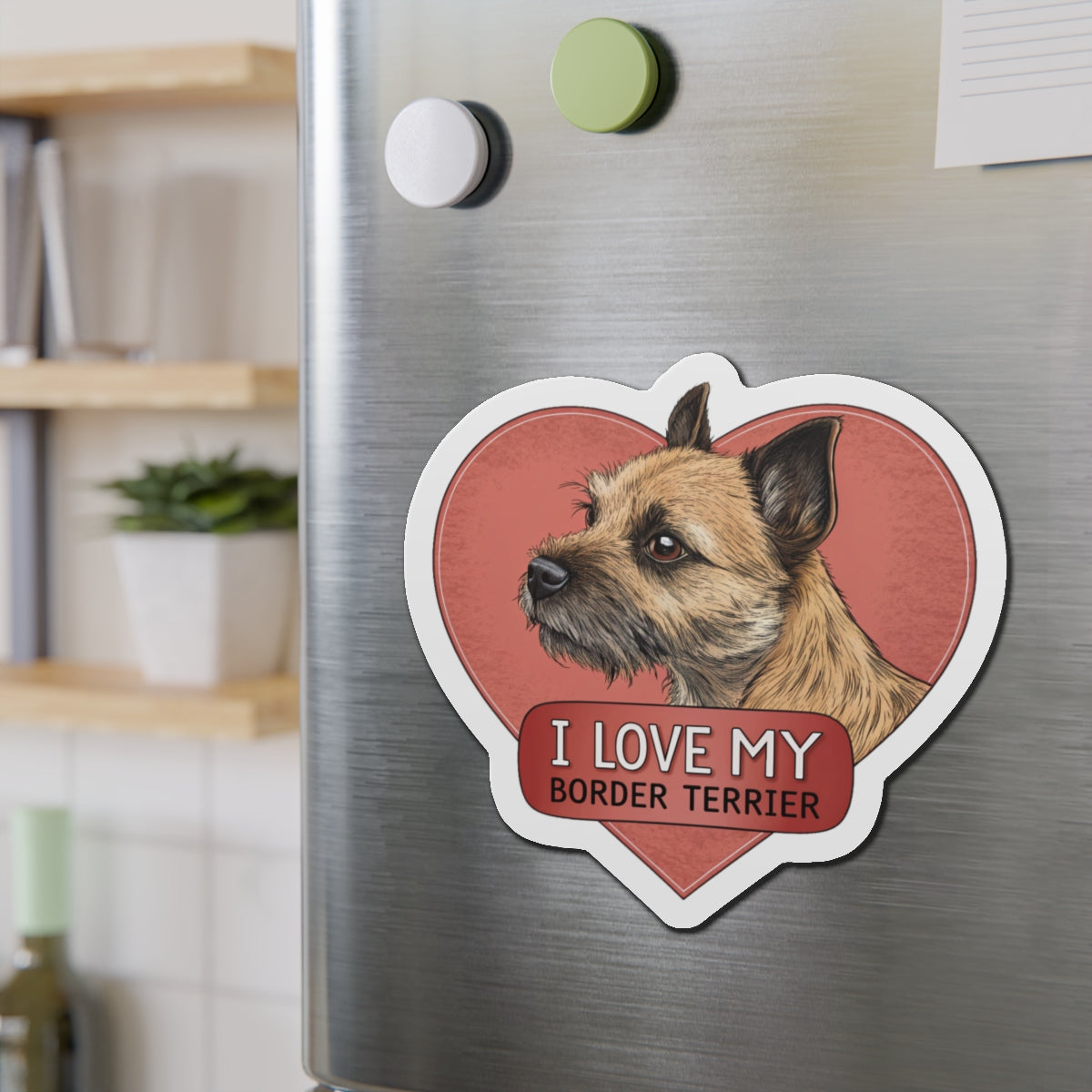 Border Terrier Die-Cut Magnet - Cute Dog Breed Refrigerator Magnet, Pet Lover Gift, Animal Decor, Fridge Decoration, Puppy Art Magnet