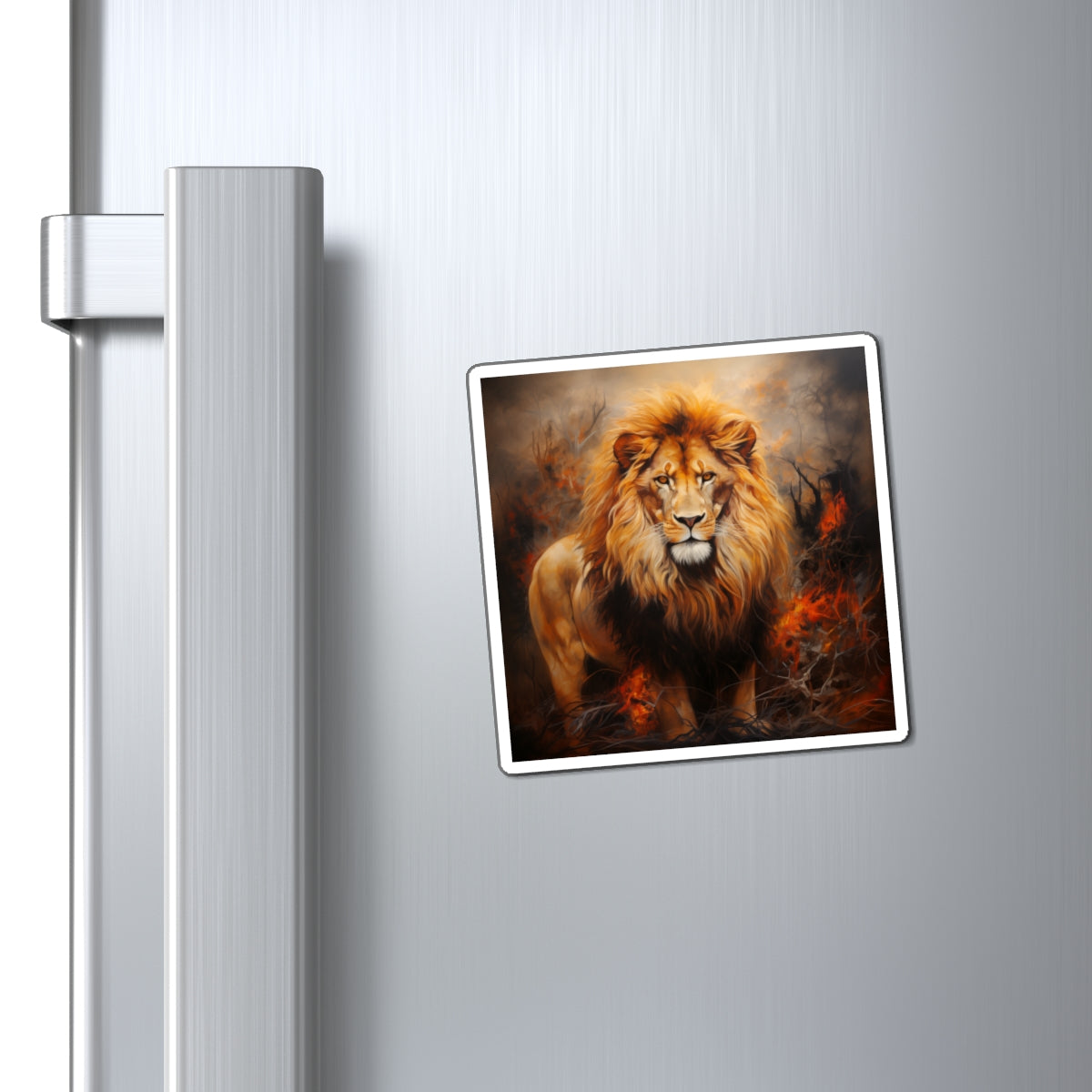 Lion Art Magnet (Square)