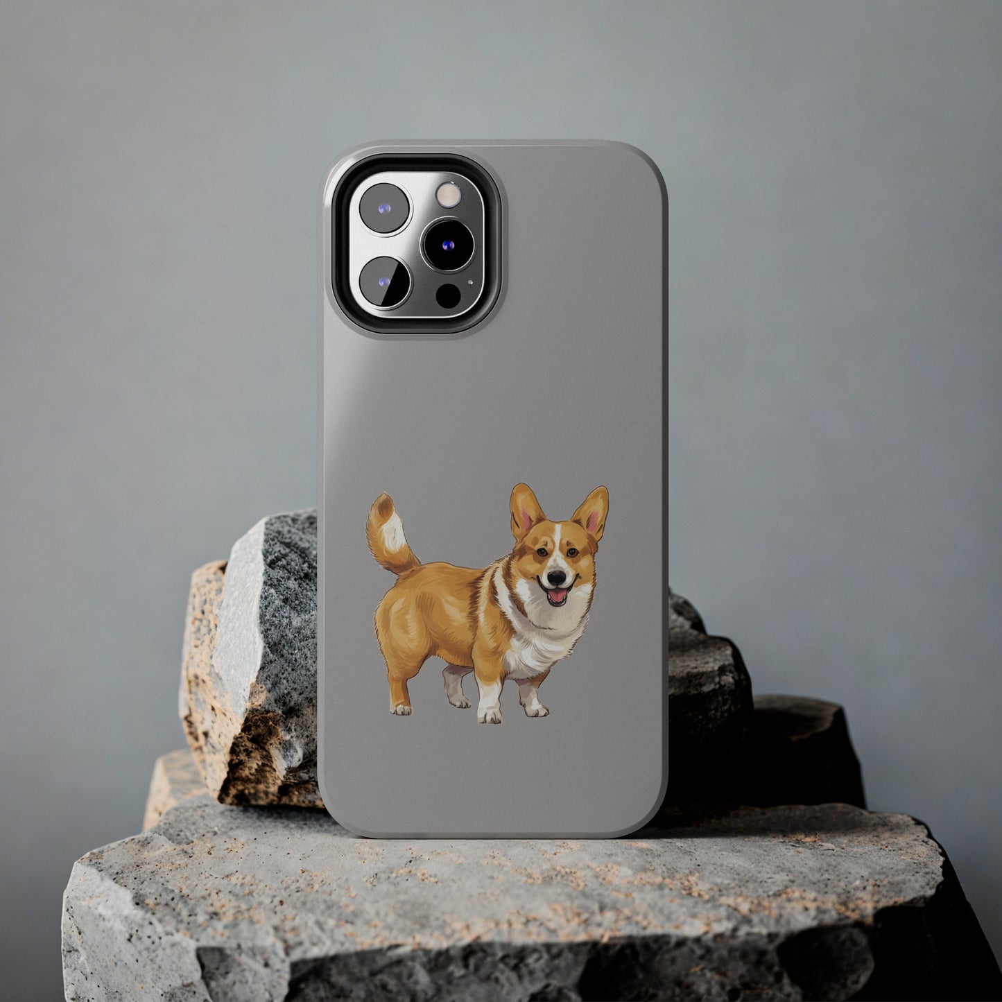 Light Grey Corgi Tough Phone Case