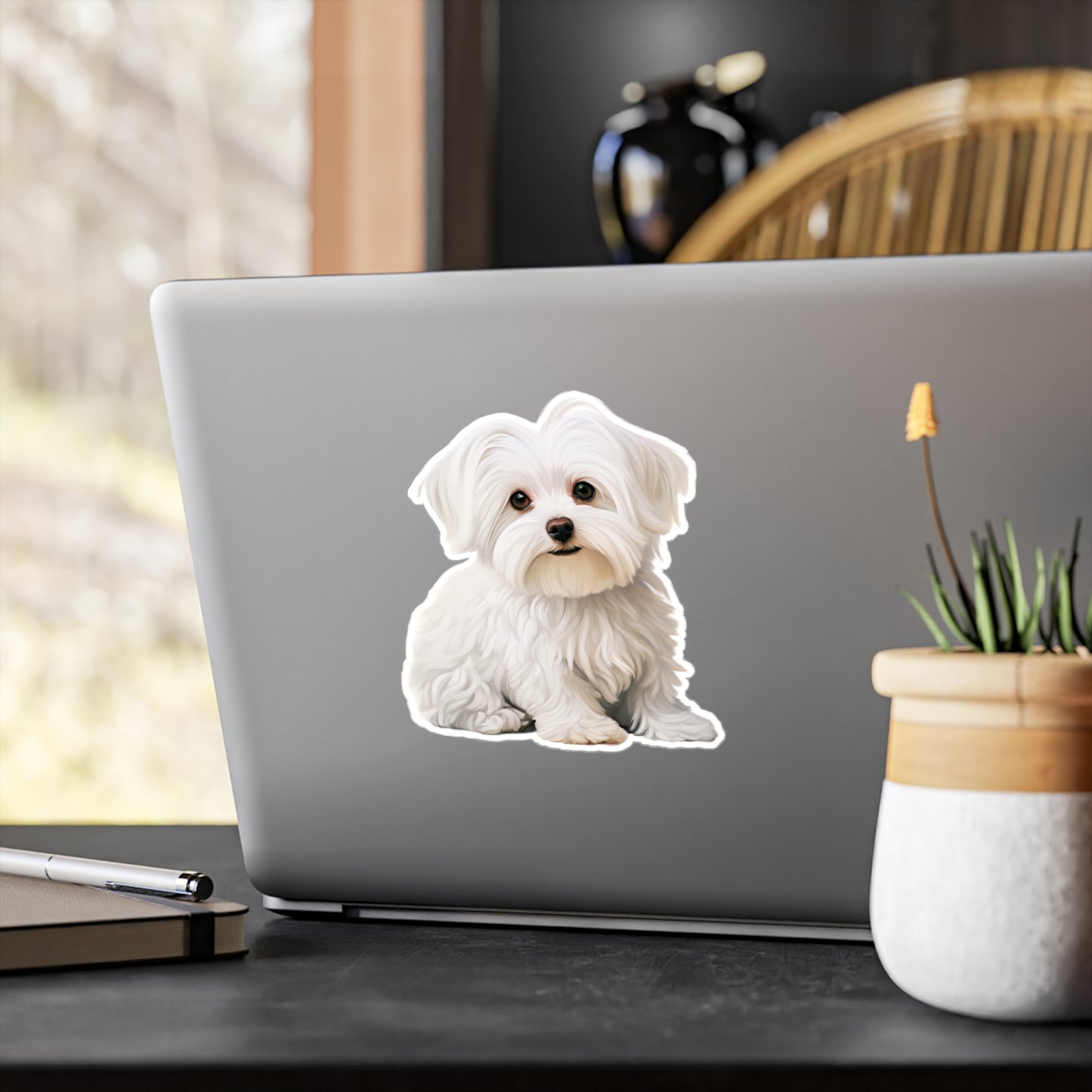 Maltese Sticker - Vinyl Dog Decals