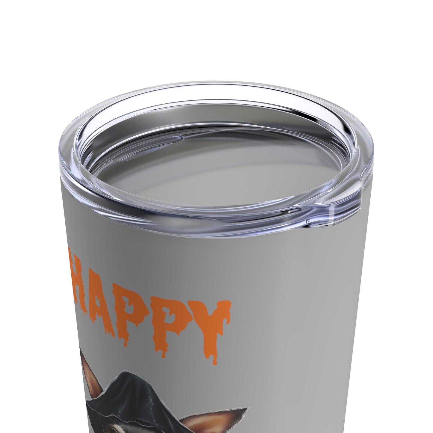 Grey Happy Halloween Chihuahua Stainless Steel Tumbler 20oz