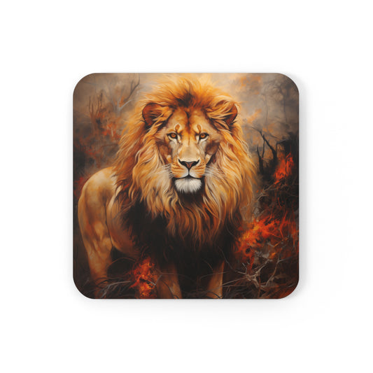 Lion Coaster Set - Corkwood