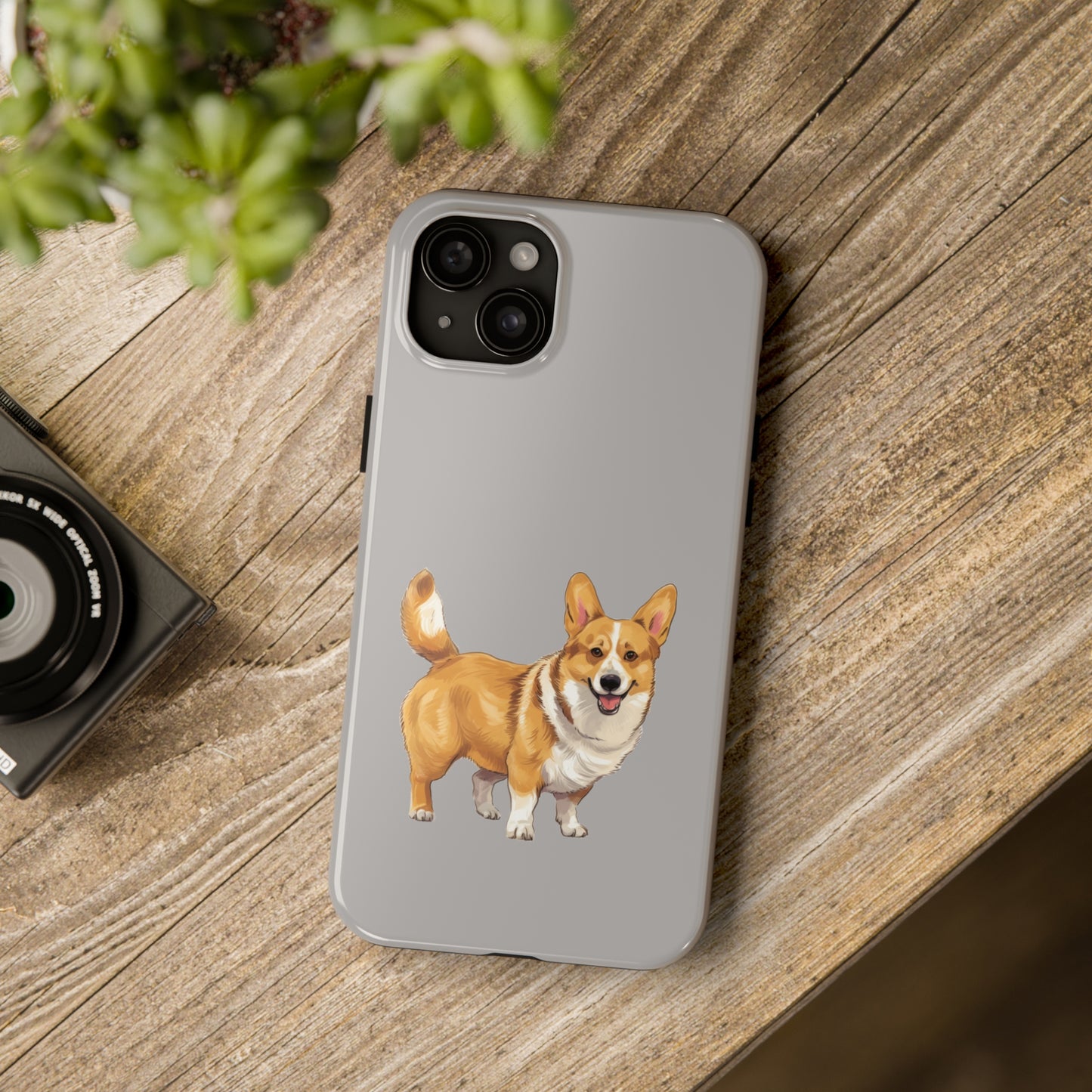 Light Grey Corgi Tough Phone Case