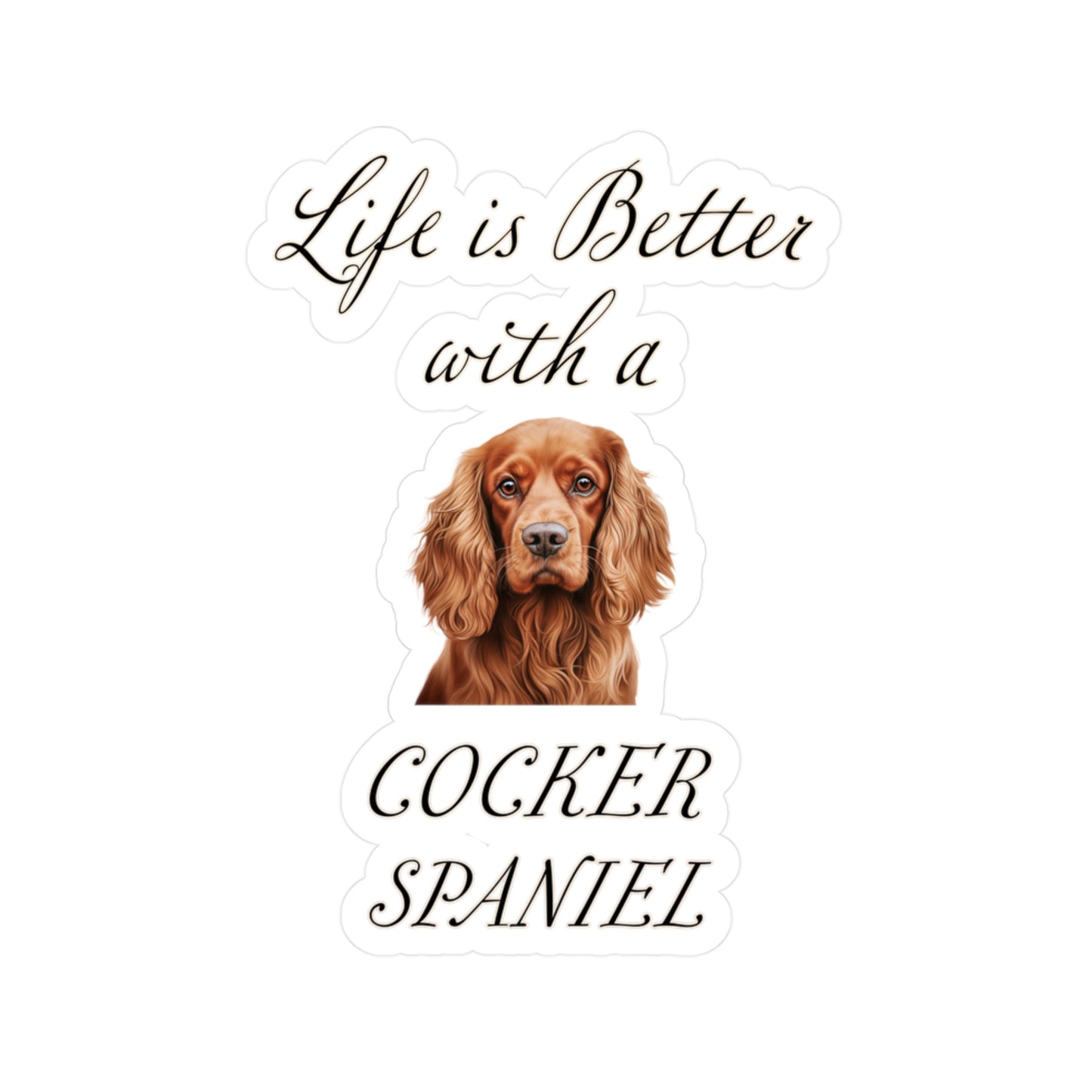 Cocker Spaniel Sticker - Kiss-Cut Vinyl Dog Decals