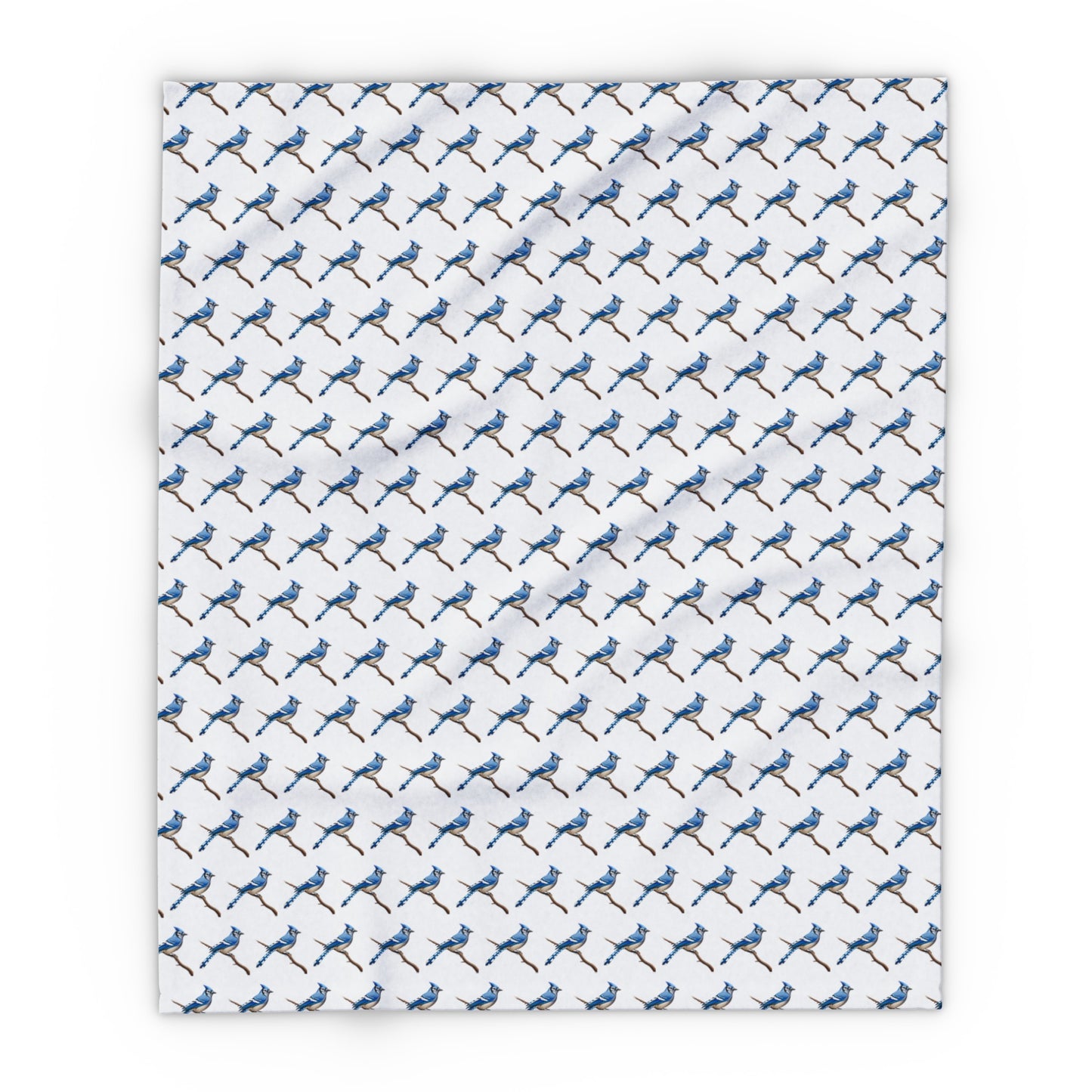 Blue Jay Blanket | Arctic Fleece Blanket | Bird Bedding | Bird Lover Gift | Bird Throw