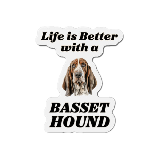 Life is Better with a Basset Hound Magnet - A Must-Have for Dog Lovers