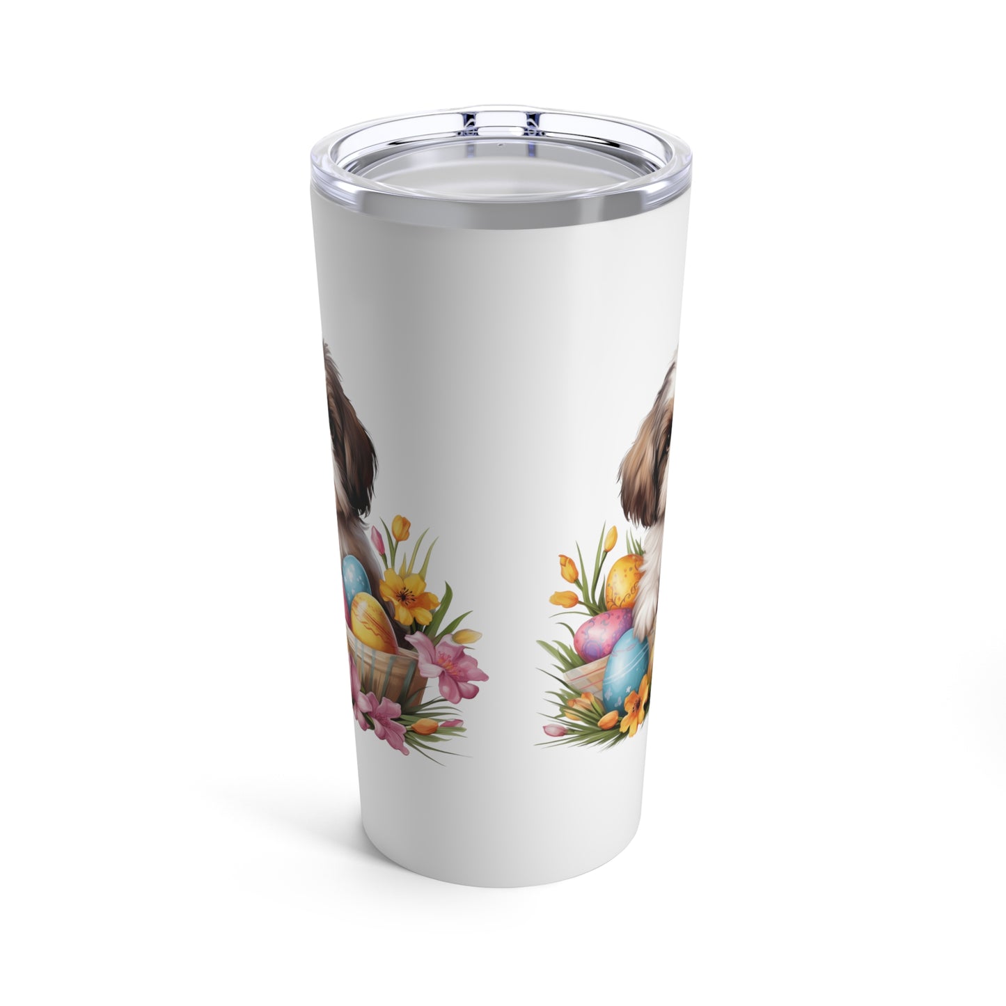 Shih Tzu Easter Stainless Steel Tumbler 20oz (White)