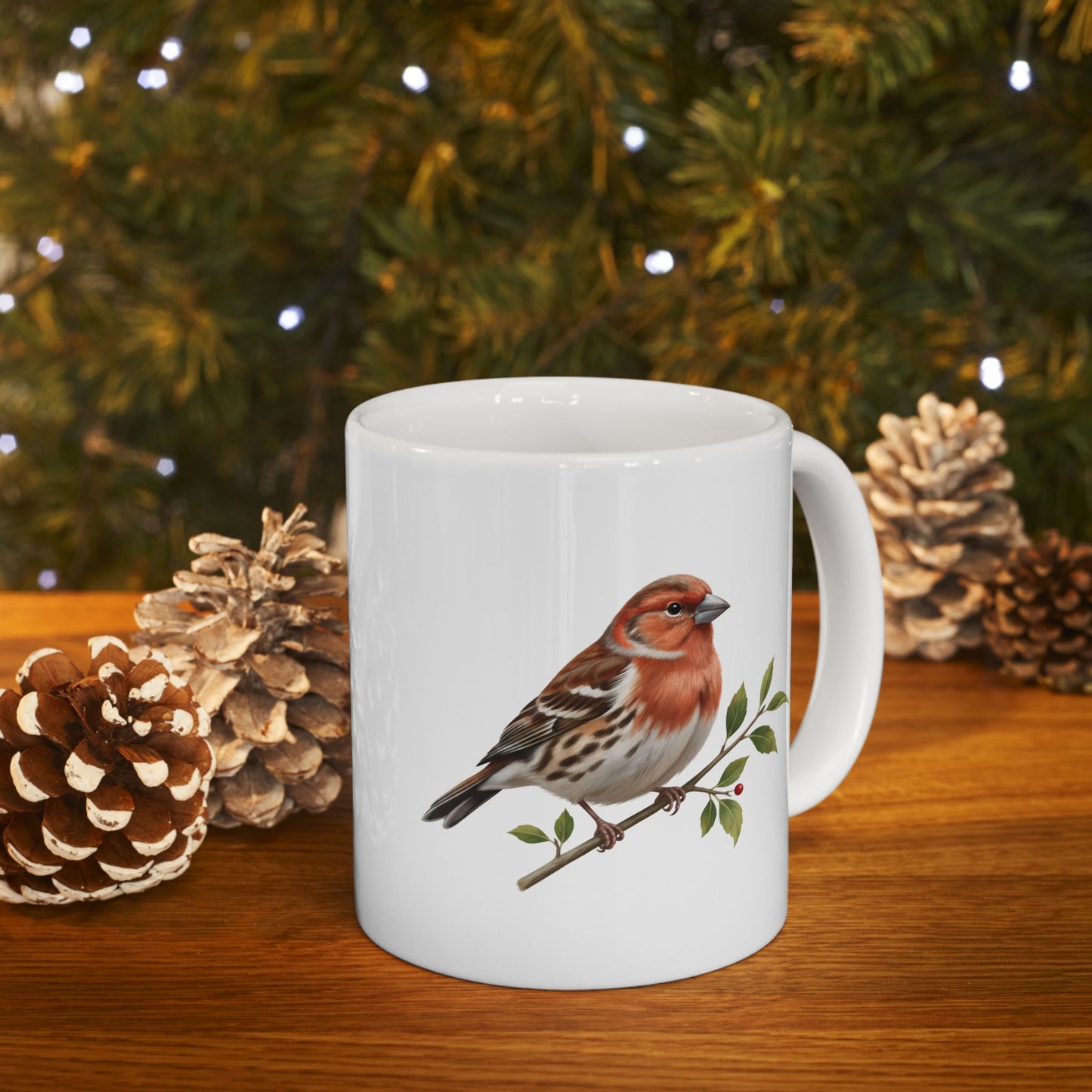 Finch Mug - Bird Lover Gift, Ceramic Coffee Cup, Animal Print Tea Mug, Nature Inspired Drinkware, Wildlife Enthusiast Present