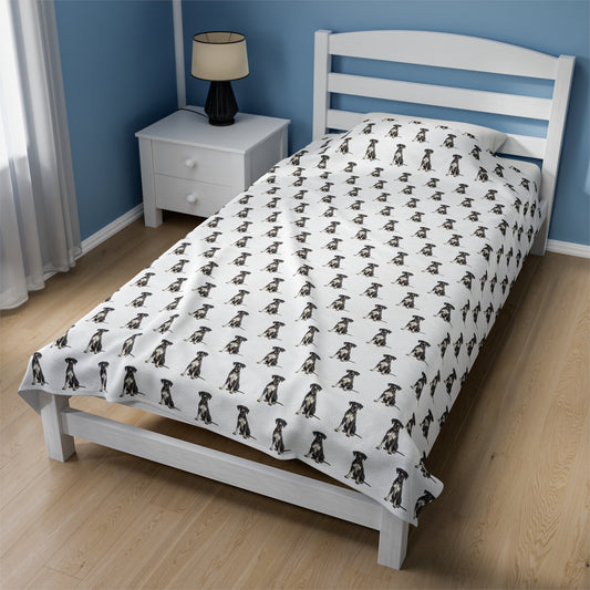 Great Dane Velveteen Plush Blanket