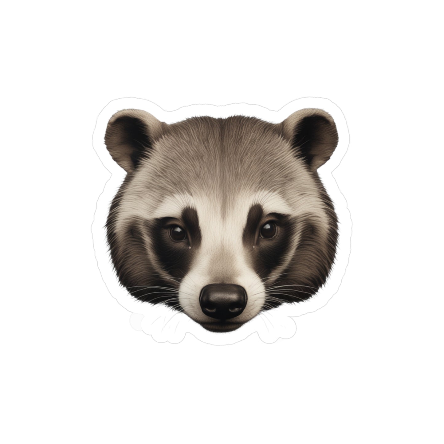 Badger Sticker Decal, Nature Animal Lover Gift, Laptop Water Bottle Phone Decal, Car Bumper Sticker, Wildlife Vinyl Sticker