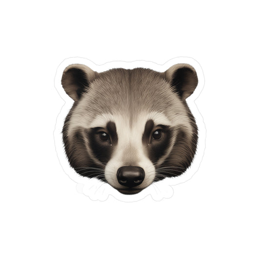 Badger Sticker Decal, Nature Animal Lover Gift, Laptop Water Bottle Phone Decal, Car Bumper Sticker, Wildlife Vinyl Sticker
