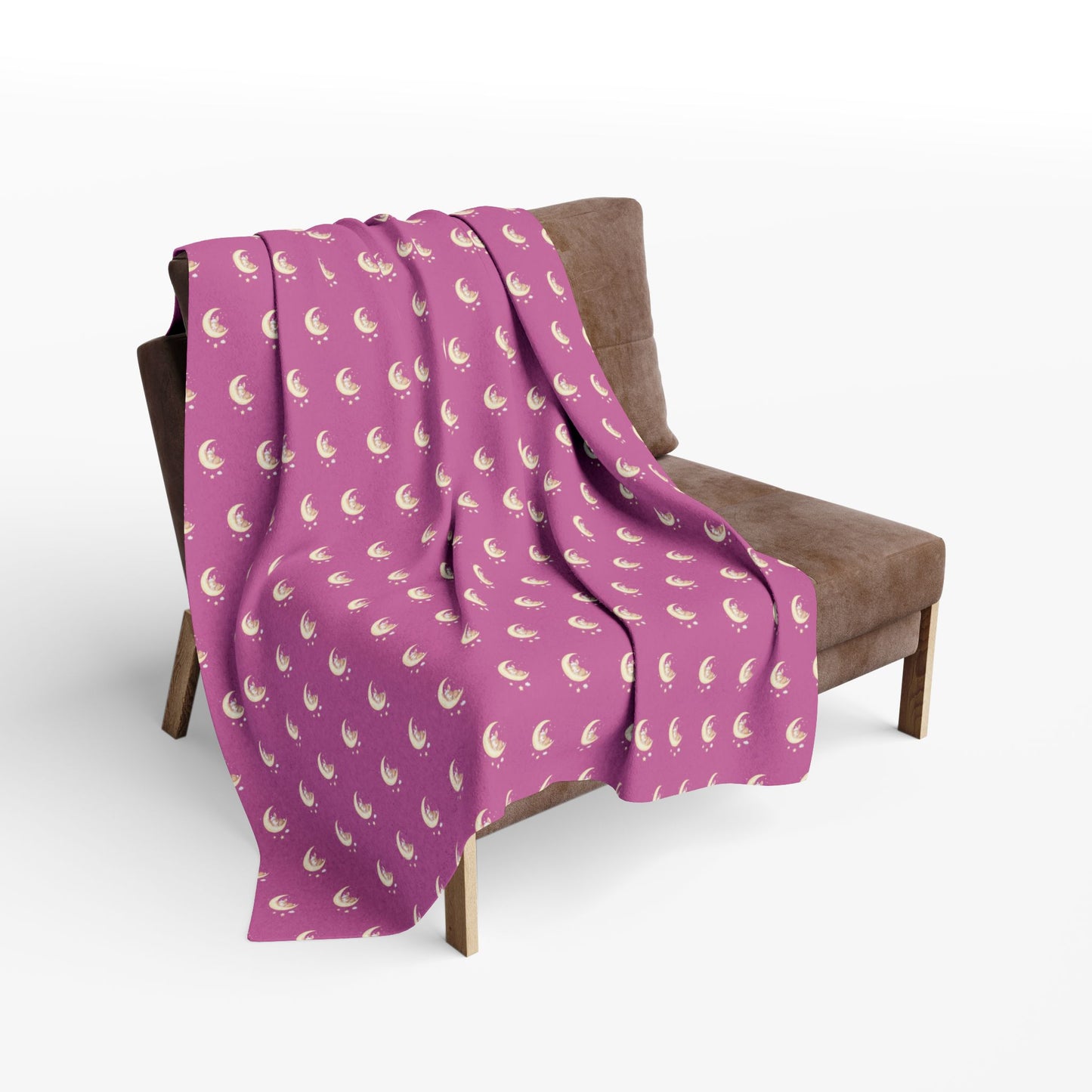 Fleece Blanket, cozy home decor, winter blanket, nursery decor, baby shower gift, cute bunny, moon design