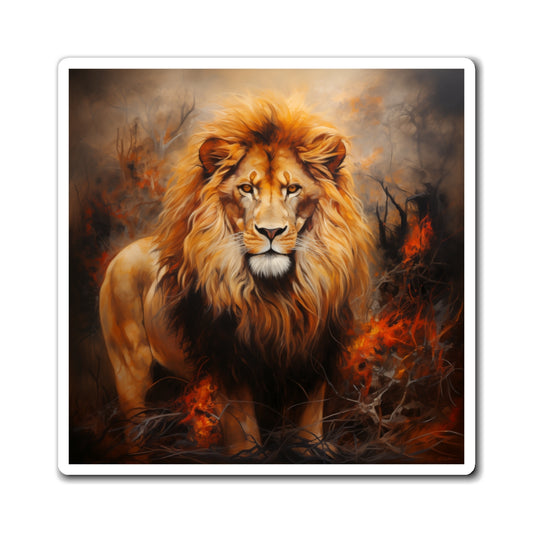Lion Art Magnet (Square)