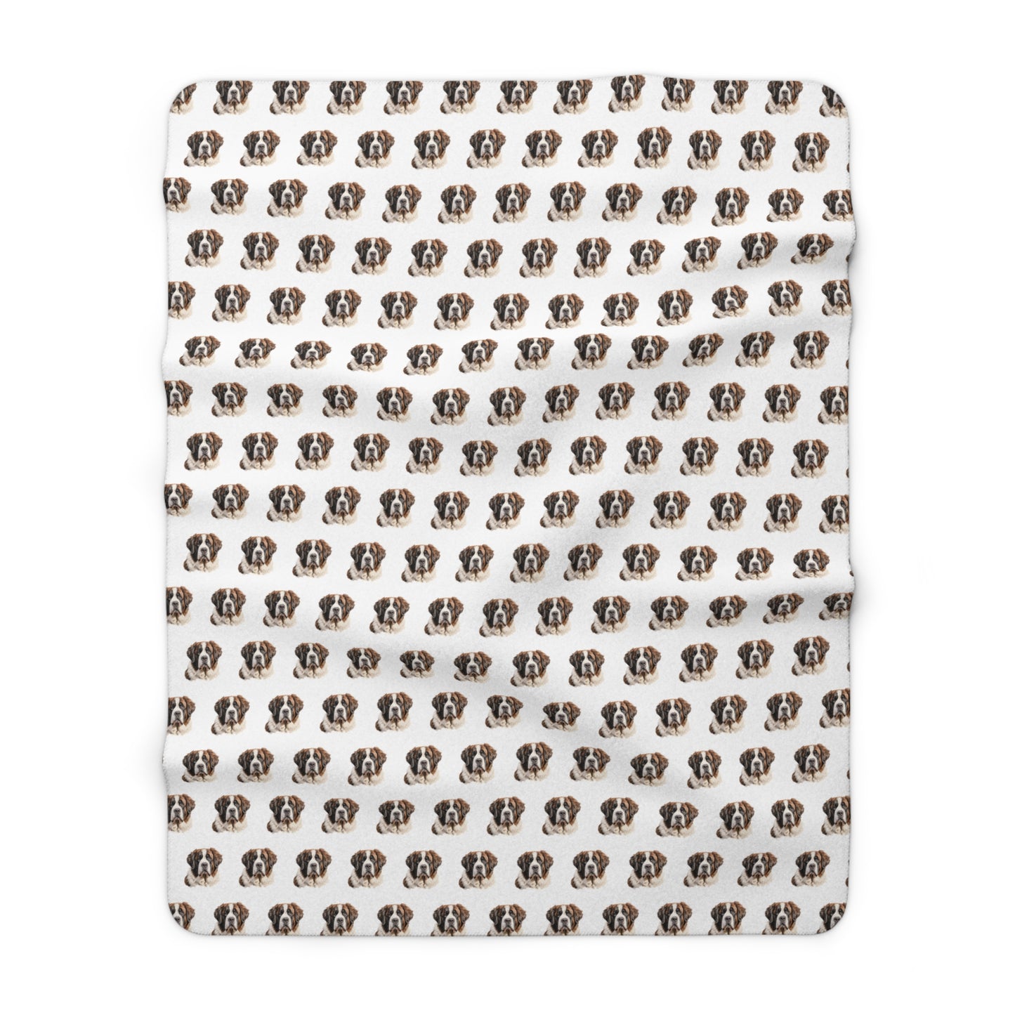 Sherpa Fleece Blanket, St Bernard Dog Print Throw, Cozy Winter Home Decor, Pet Lover Gift, Animal Lover Present