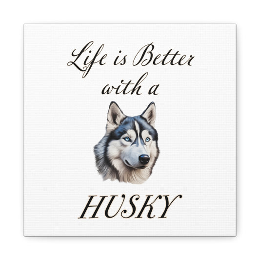 Husky Art - Dog Print - Canvas Gallery Wraps
