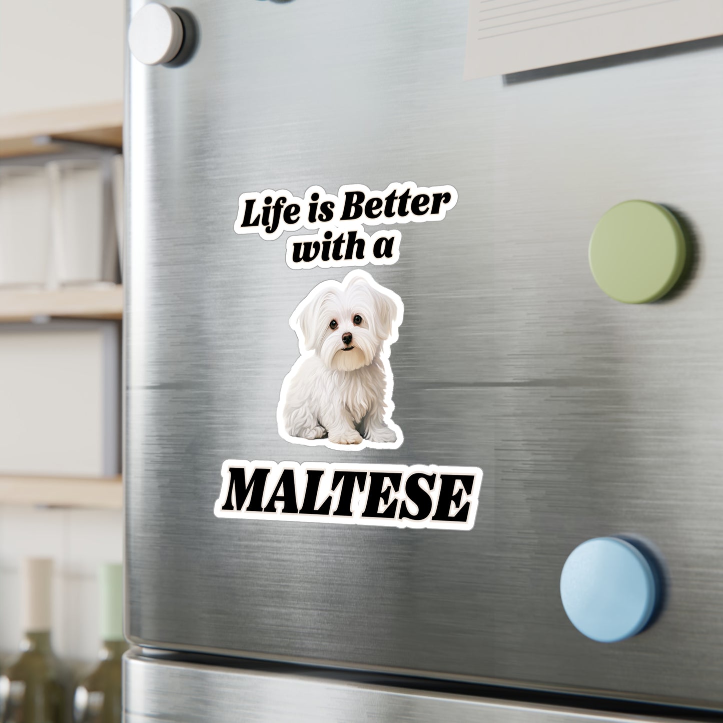 Maltese Sticker - Vinyl Dog Decals
