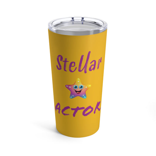 Yellow Stellar Actor Stainless Steel Tumbler 20oz Actor Gift Travel Mug