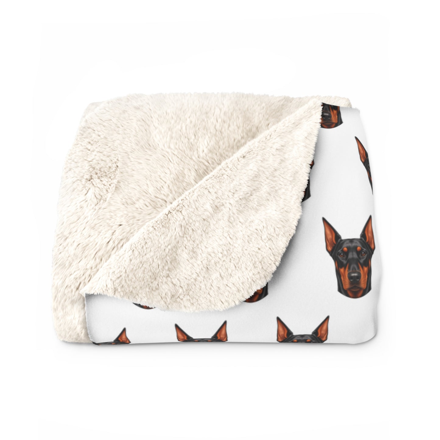 Doberman Pinscher Sherpa Fleece Blanket - Dog Lover Gift