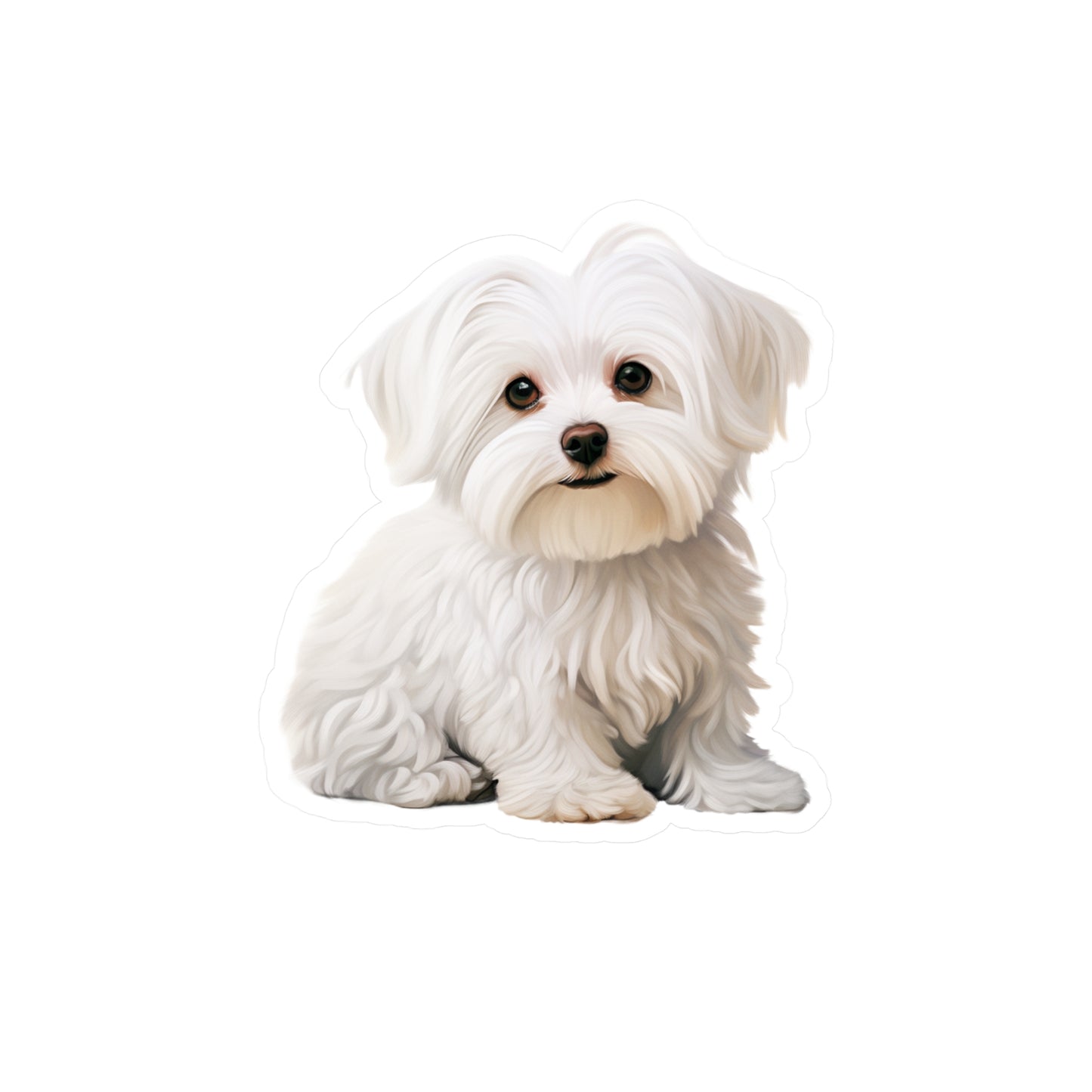 Maltese Sticker - Vinyl Dog Decals
