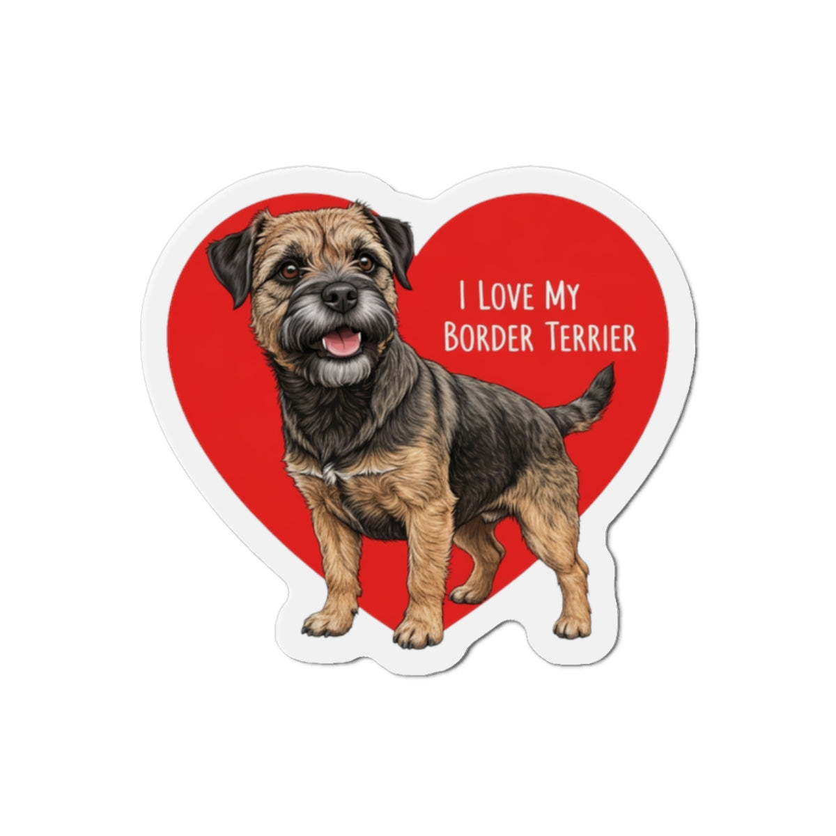 Border Terrier Die-Cut Magnet - Cute Dog Breed Refrigerator Magnet, Pet Lover Gift, Animal Decor, Fridge Decoration, Puppy Art Magnet