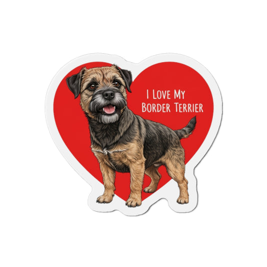 Border Terrier Die-Cut Magnet - Cute Dog Breed Refrigerator Magnet, Pet Lover Gift, Animal Decor, Fridge Decoration, Puppy Art Magnet