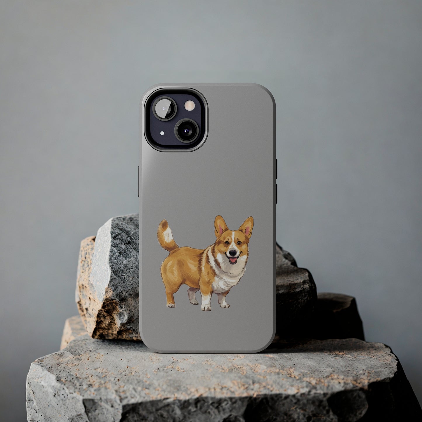 Light Grey Corgi Tough Phone Case