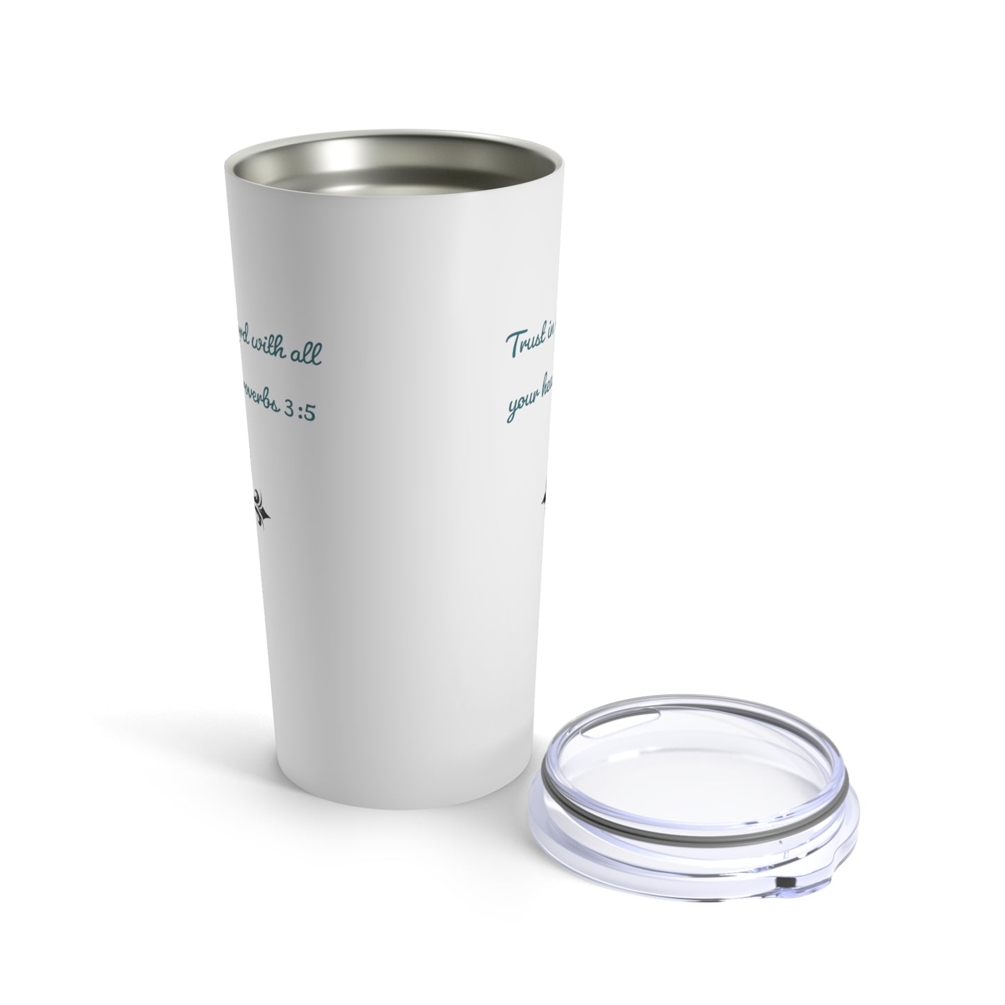 Trust in the Lord, White Stainless Steel Tumbler 20oz