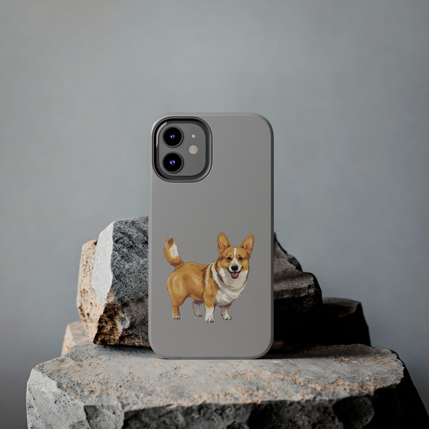Light Grey Corgi Tough Phone Case