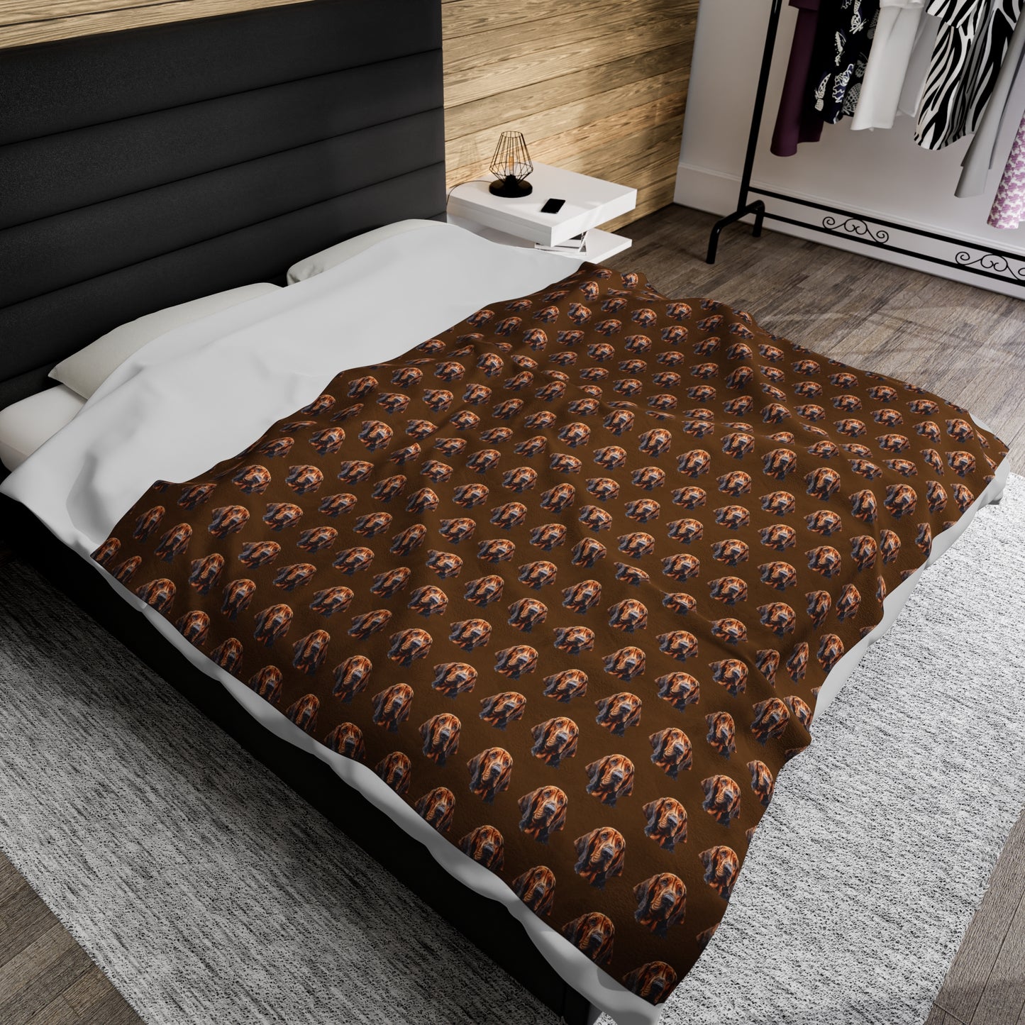 Bloodhound Velveteen Plush Blanket