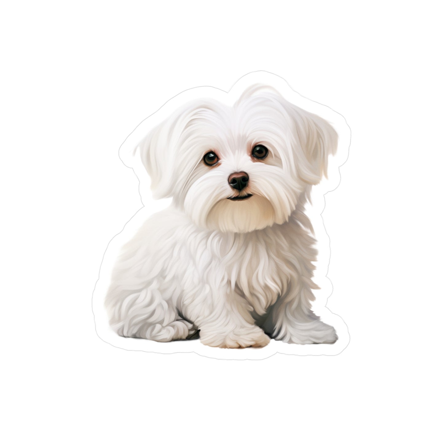 Maltese Sticker - Vinyl Dog Decals