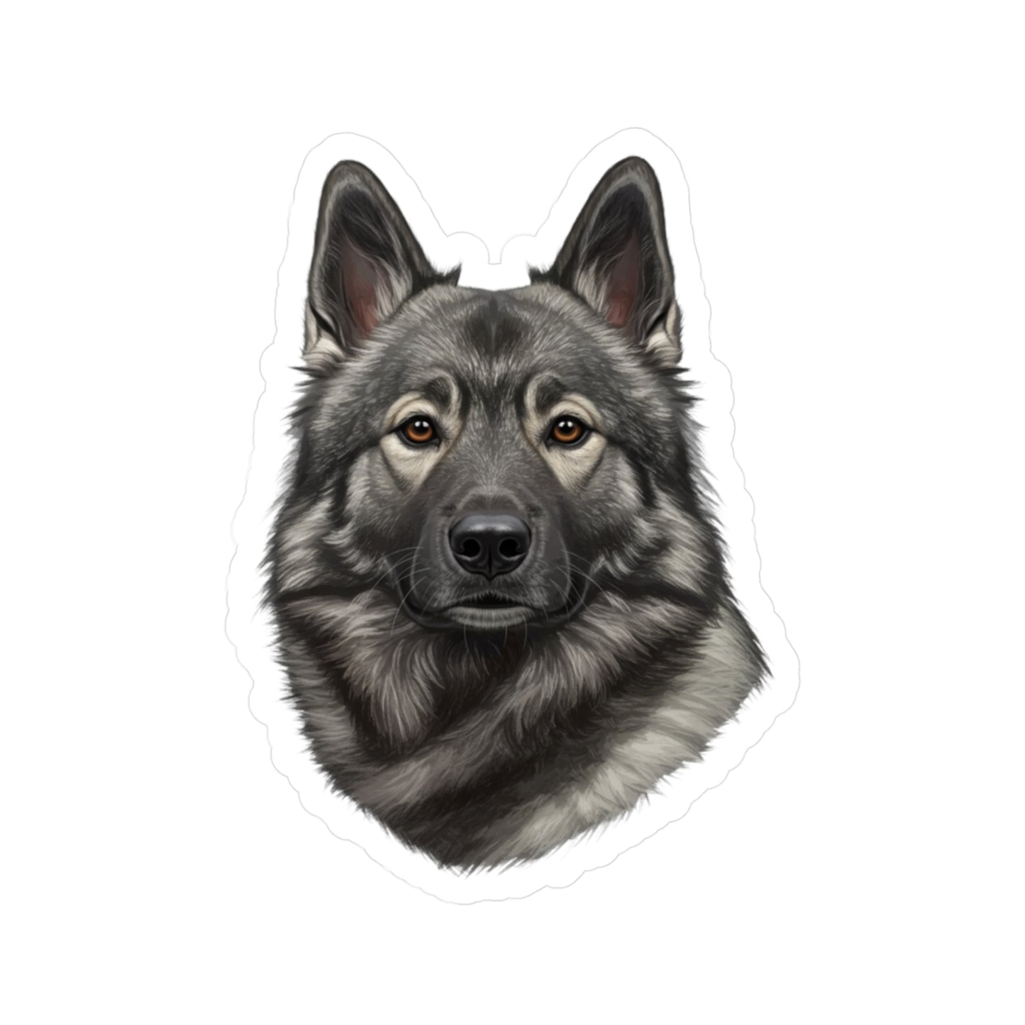 Norwegian Elkhound Vinyl Decal, Sticker for Dog Lovers, Pet Owner Gift, Car Decal, Laptop Sticker, Animal Lover Gift