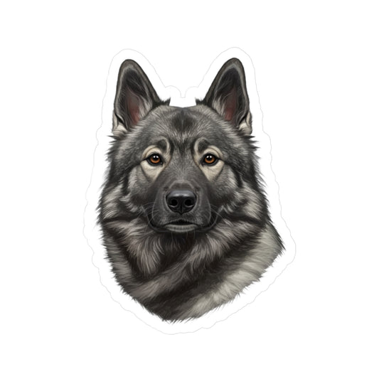 Norwegian Elkhound Vinyl Decal, Sticker for Dog Lovers, Pet Owner Gift, Car Decal, Laptop Sticker, Animal Lover Gift