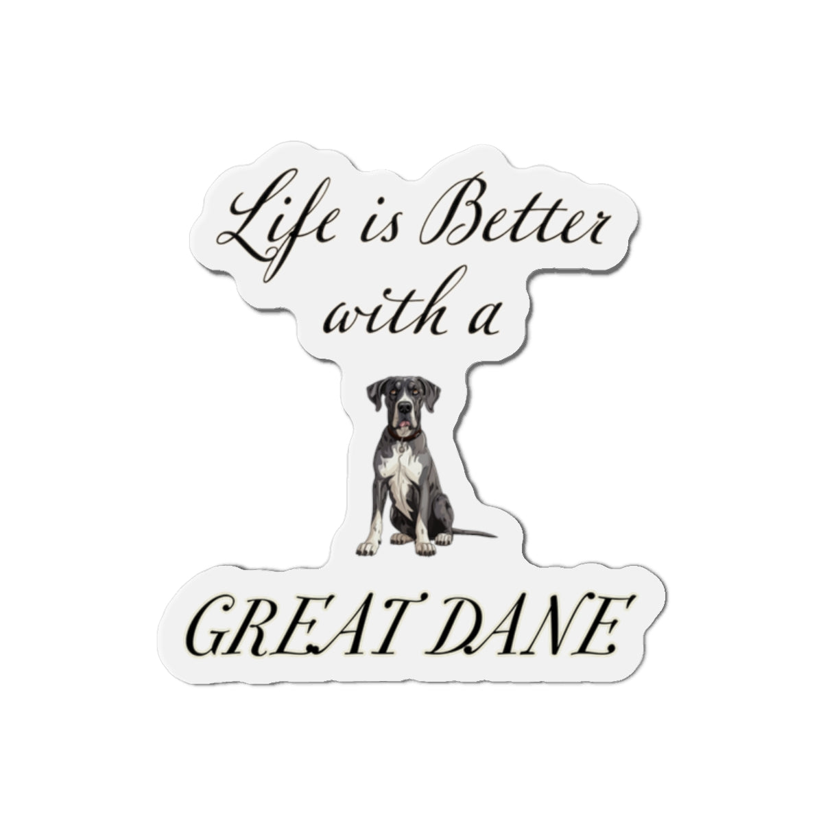 Great Dane Magnet - Die Cut Dog Magnet