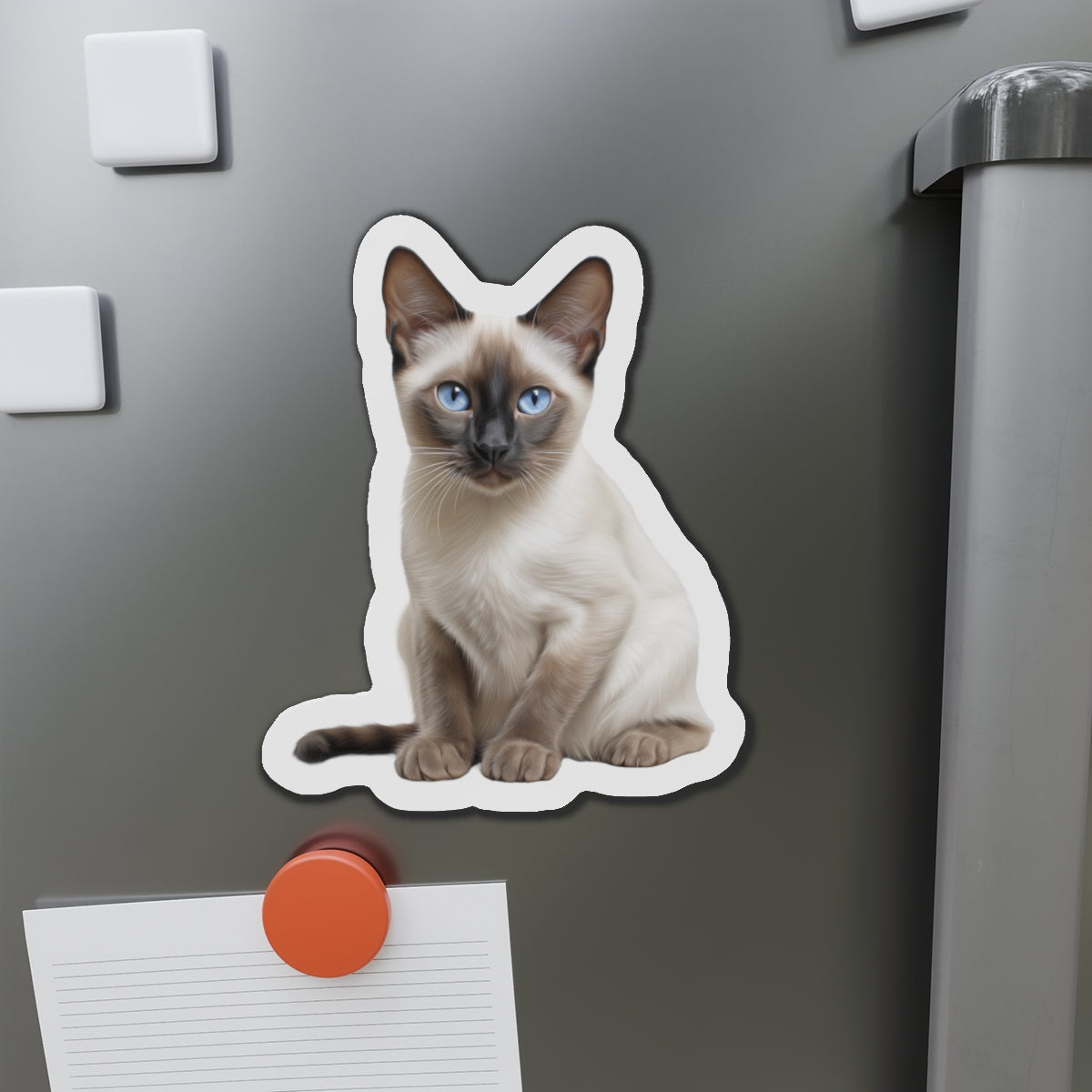 Siamese Magnet, Fridge Magnet, Cute Cat Magnet, Animal Lover Gift, Pet Owner Decor, Feline Kitchen Decor