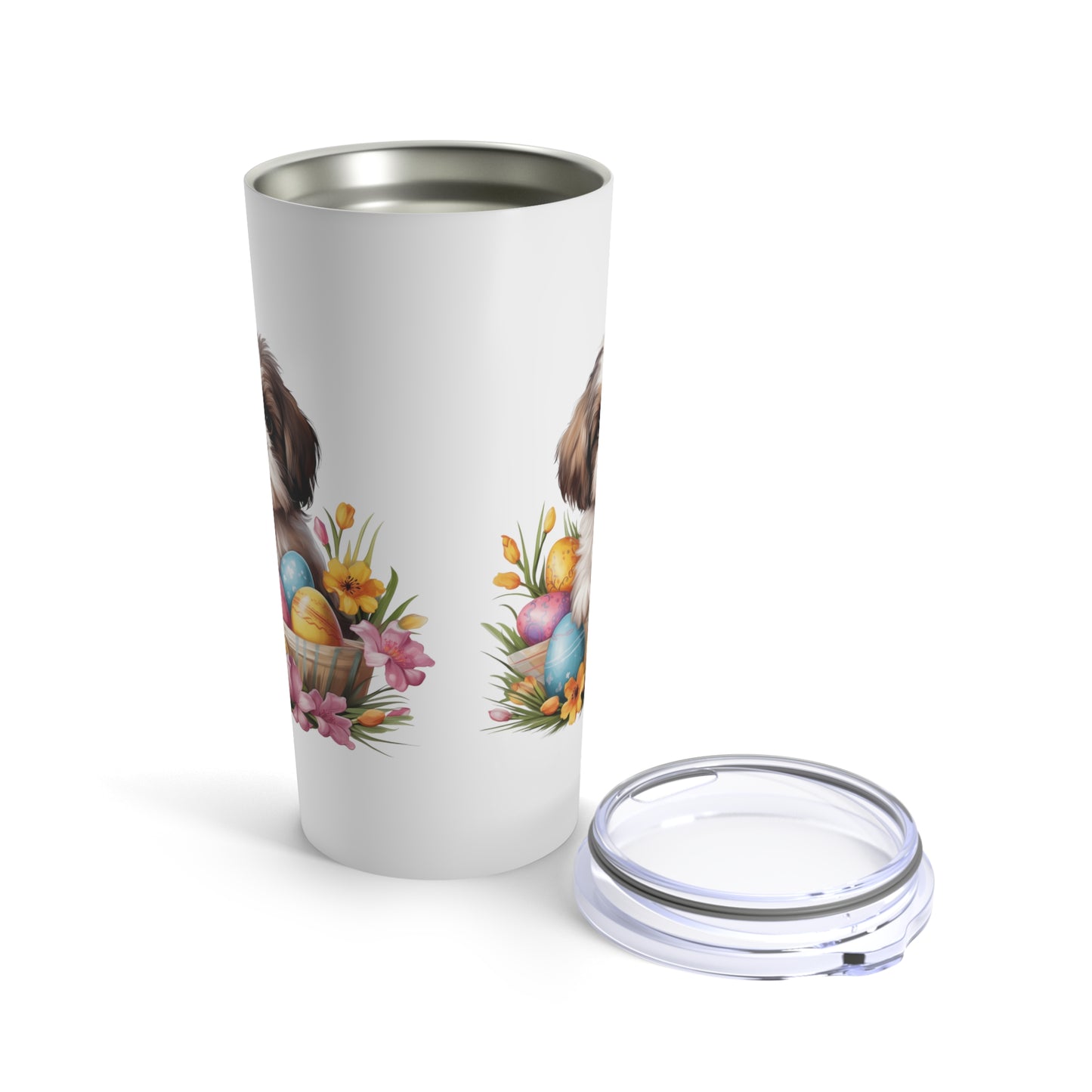 Shih Tzu Easter Stainless Steel Tumbler 20oz (White)