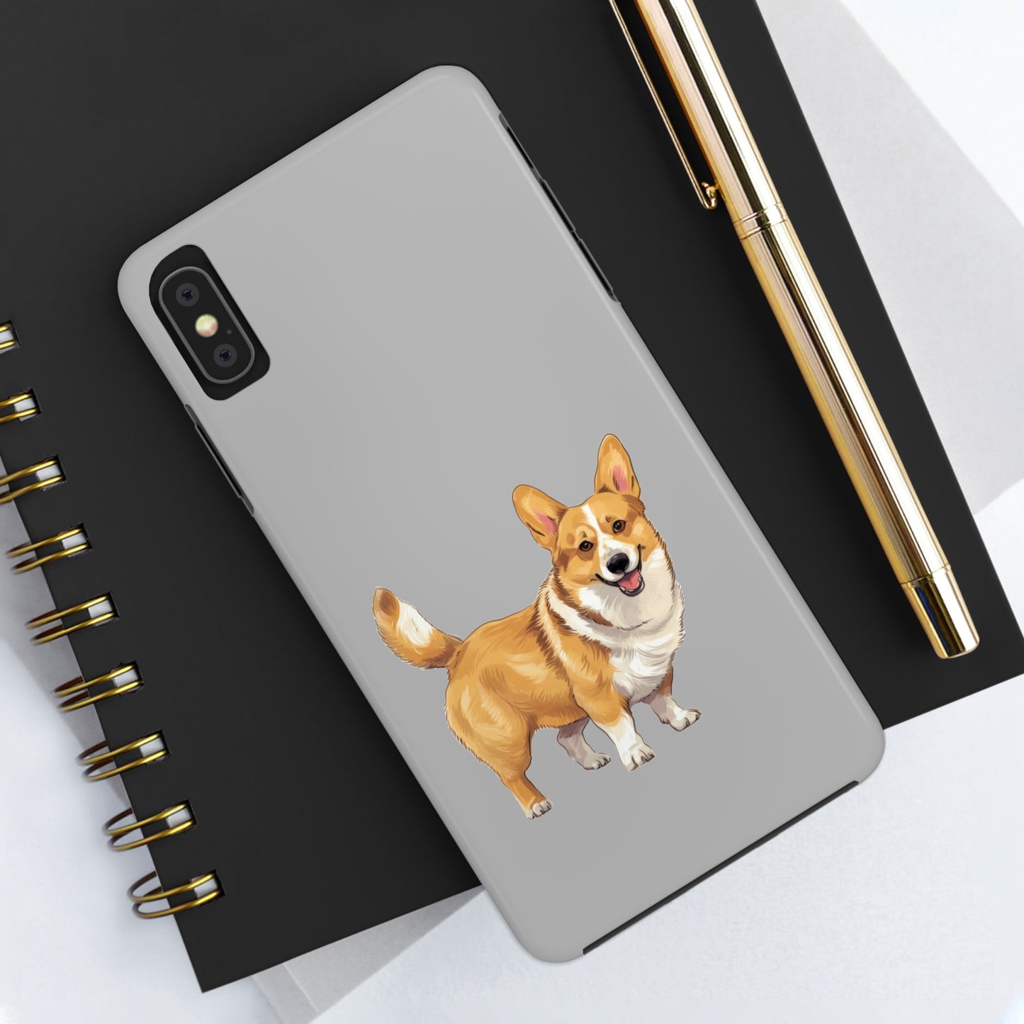 Light Grey Corgi Tough Phone Case