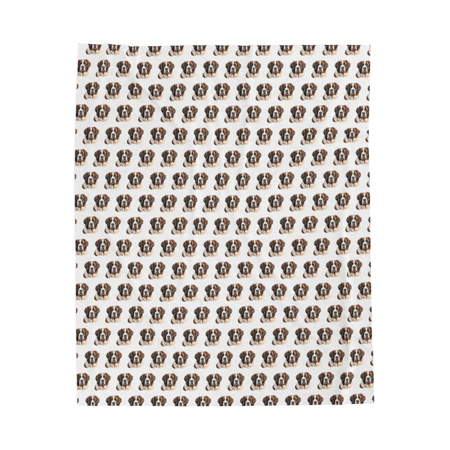 St. Bernard Blanket (Velveteen Plush, White)