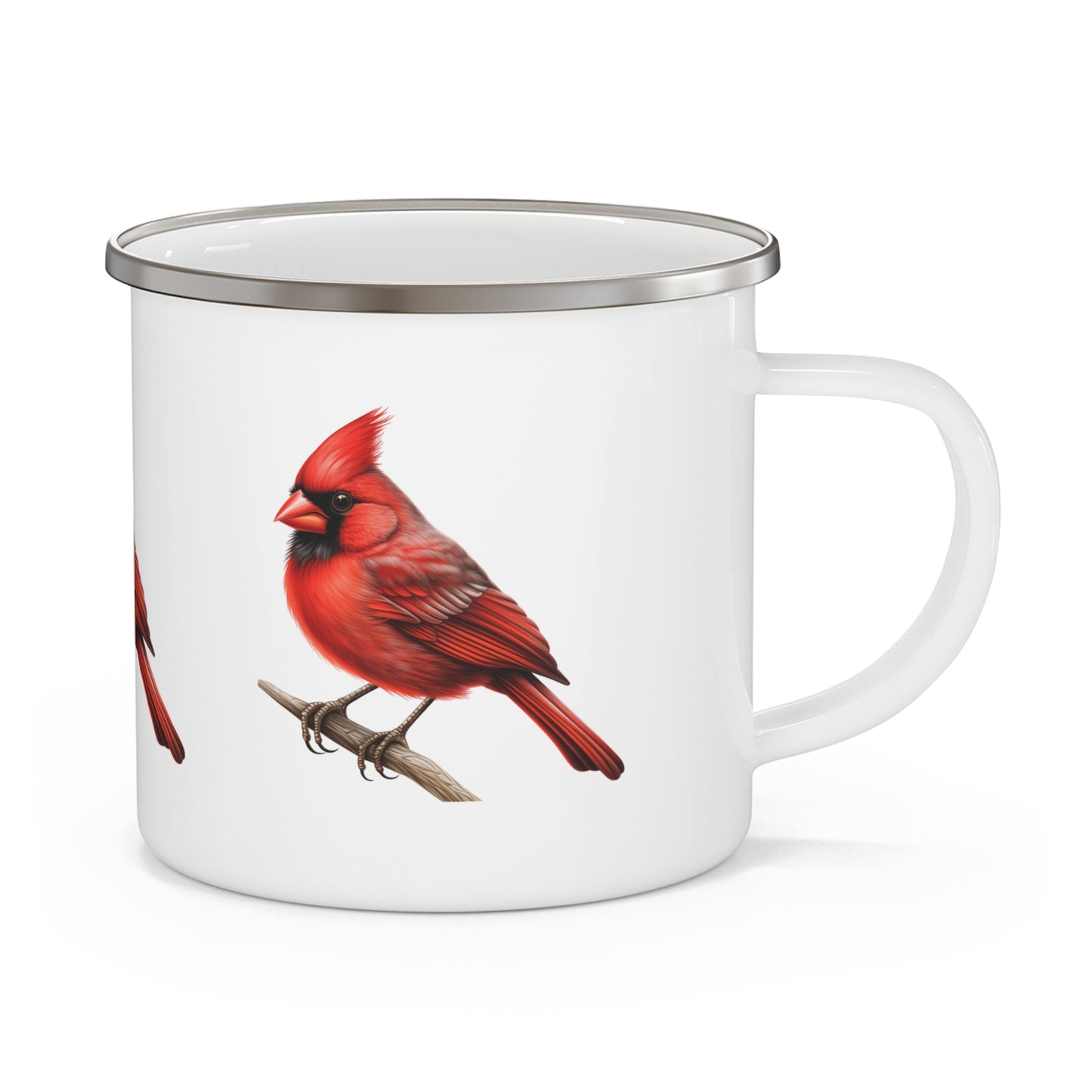 Cardinal Enamel Camping Mug - Bird Lover Gift
