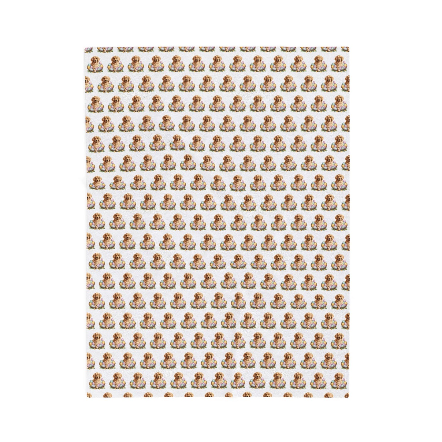Easter Golden Retriever Blanket (Velveteen Plush)