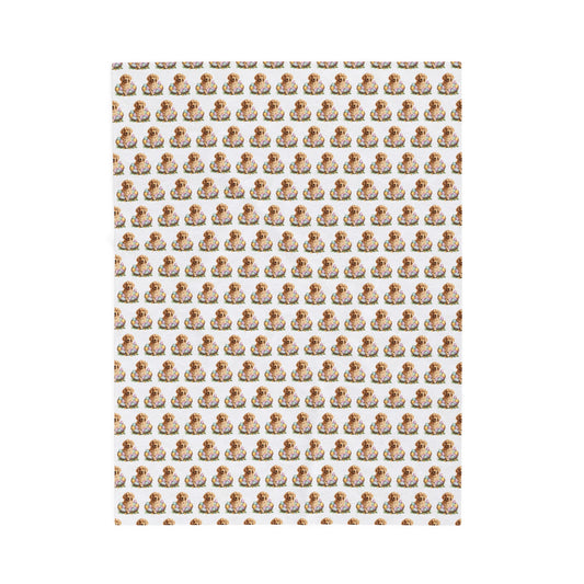 Easter Golden Retriever Blanket (Velveteen Plush)