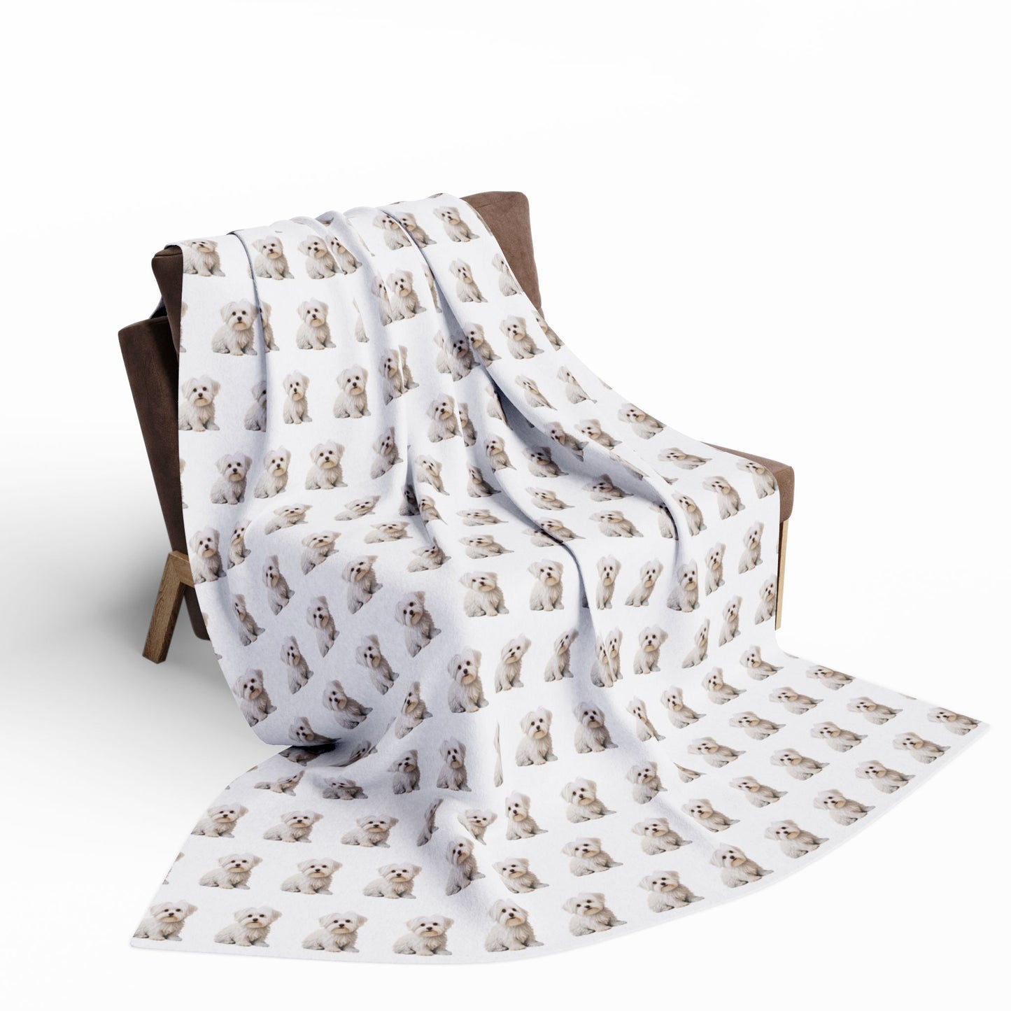 Maltese Arctic Fleece Blanket - Dog Lover Gift