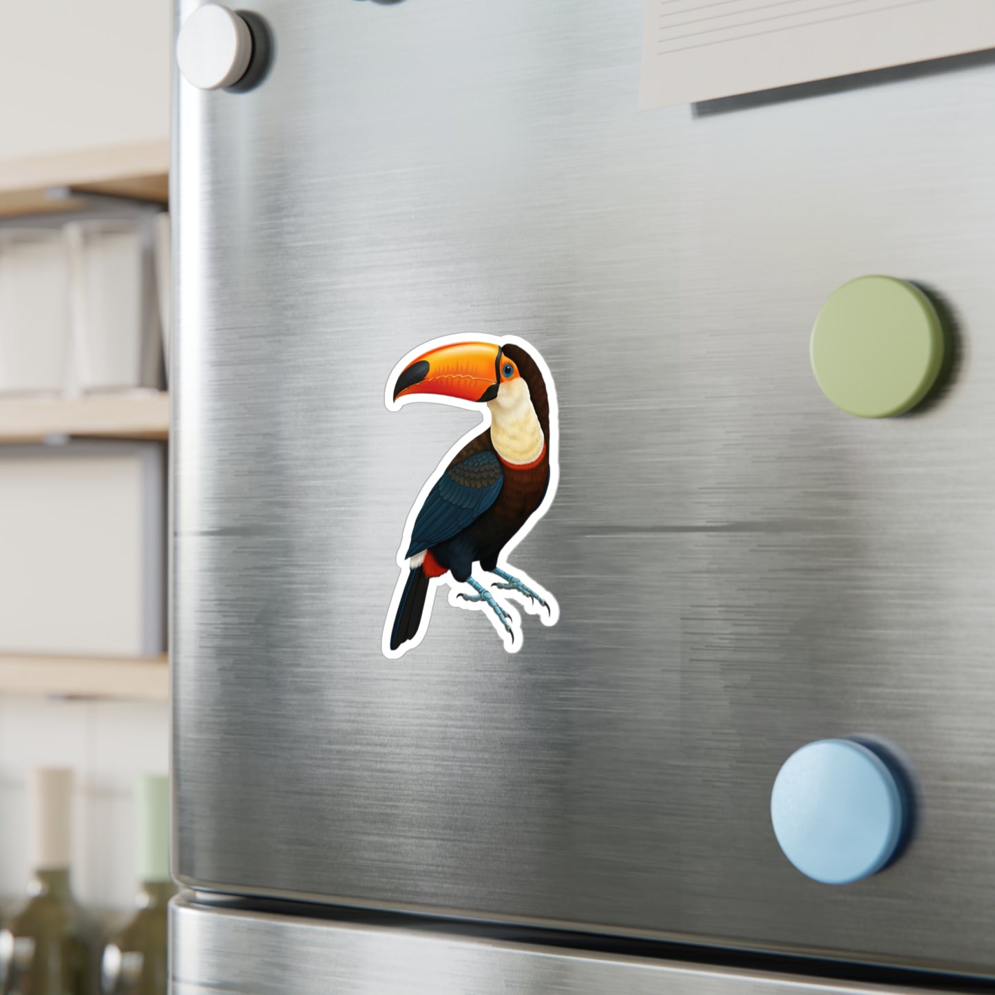 Toucan Sticker, Tropical Decal, Bird Vinyl Sticker, Nature Laptop Decal, Car Decal, Water Bottle Sticker