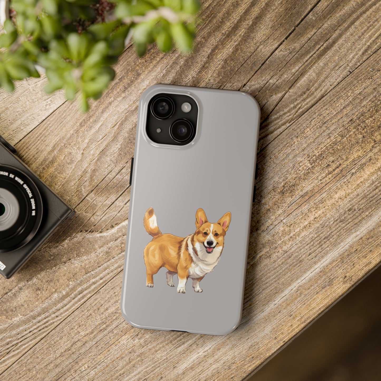 Light Grey Corgi Tough Phone Case
