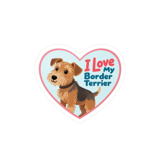 Border Terrier Kiss-Cut Vinyl Decals Stickers, Dog Lover Gift, Car Decals, Laptop Stickers, Pet Owner Gift, Animal Lover Decor