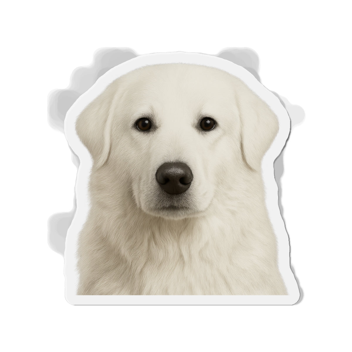 Akbash Die-Cut Magnet, Fridge Magnet, Cute Dog Magnet, Animal Lover Gift, Pet Owner Decor, Kitchen Decor