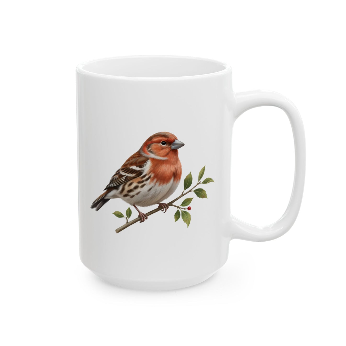 Finch Mug - Bird Lover Gift, Ceramic Coffee Cup, Animal Print Tea Mug, Nature Inspired Drinkware, Wildlife Enthusiast Present